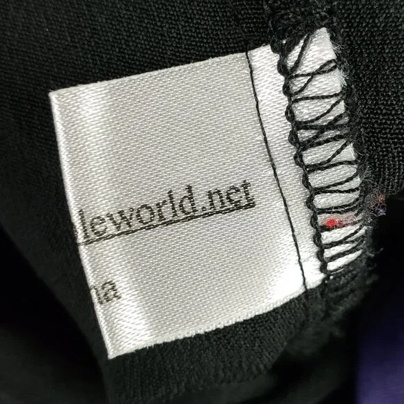 Invisible World Alaska Kimono Jacket 100% Silk Hand Painted Black size M Relaxed - Picture 6 of 14